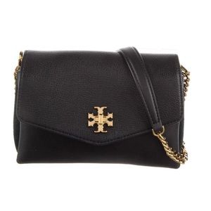 Tory Burch leather crossbody black leather and suede bag